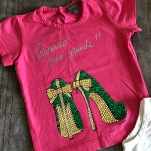 MICROBE Crystal stud Toddler Girls Tees BUNDLE